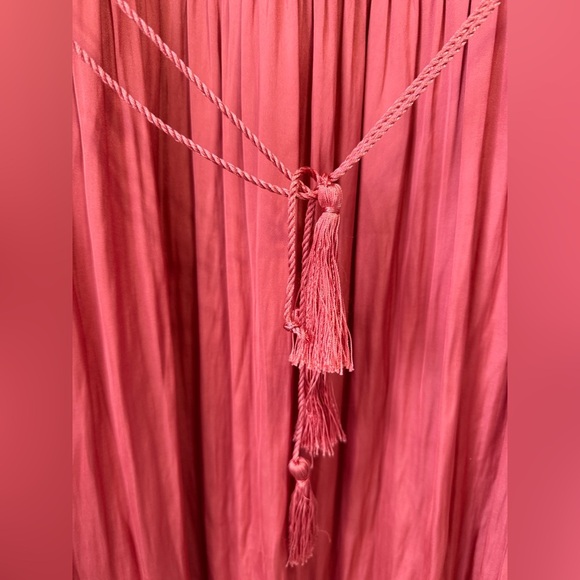 Eva Mendes Coral Satin Like Tassel Dress Size M NWOT - Picture 5 of 6
